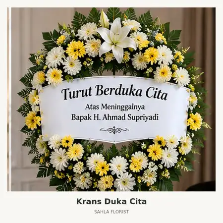 Krans Bunga Duka Pererenan