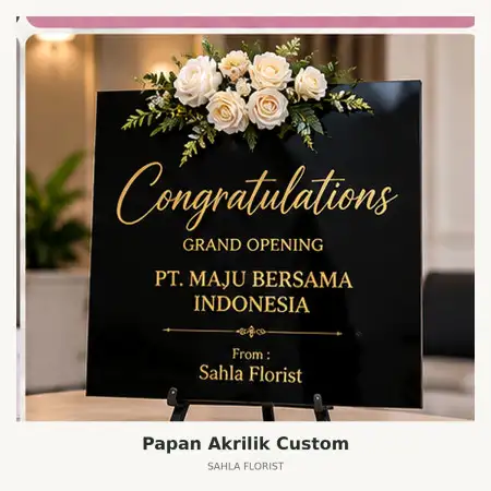Papan Bunga Akrilik Pererenan